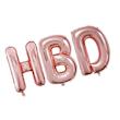 بادکنک فویلی مدل HBD کد pinkHBD16inch مجموعه 3 عددی