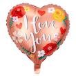 بادکنک فویلی لاکی بالونز طرح قلب مدل I LOVE YOU کد 1017