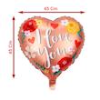 بادکنک فویلی لاکی بالونز طرح قلب مدل I LOVE YOU کد 1017