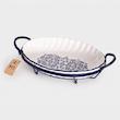 ظرف سرو بی‌وی‌کی طرح آترین کد 475541 چینی بیضی برای شکلات‌خوری، سرو مرغ و استیک، سالادخوری و آجیل‌خوری با ابعاد 34×19×8 سانتی‌متر و وزن 1090 گرم همراه جعبه