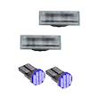 چراغ پلاک خودرو قطعه سازان کبیر مدل EK-PRIDE132BLU-3010366 مناسب برای پراید 132 به همراه لامپ مجموعه 4 عددی
