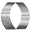 برچسب  موتور سیکلت وارون مدل W-59-RACING-WH بسته 12 عددی