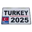 پلاک تزیینی موتور سیکلت وارون مدل W-41-TURKEY-WH