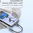 کابل تبدیل USB-C به AUX یوسمز مدل us-sj599 طول 0.13 متر