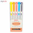 ماژیک علامت گذار دو سر زبرا مدل MILDLINER سری Friendly Colors