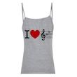 تاپ زنانه طرح i love music کد F15