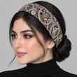 هدبند پارچه ای زنانه مدل سوزندوزی سنتی