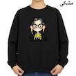 سویشرت زنانه مدل دخترک عینک کد v6 