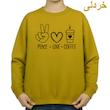 سویشرت زنانه مدل عشق و صلح کد v1 