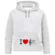 هودی دخترانه طرح i love music کد F304