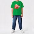ست تی‌شرت آستین کوتاه و شلوار دخترانه مدل عشق کد p1 