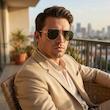 عینک آفتابی خلبانی (Aviator) مدل JS8574C11-P25 Polarized