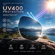 عینک آفتابی زنانه و مردانه مستطیلی با قابلیت تعویض عدسی و UV 400 ایس برلین مدل MT IC 108