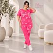 ست راحتی تی شرت و شلوار زنانه طرح قلبی