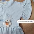 پیراهن آستین تا روی شانه یقه گرد دخترانه یلکیدز مدل برجسته
