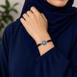 دستبند بافت زنانه مدل چشم نظر طرح فیروزه کد ۰۱