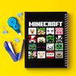دفتر شطرنجی 50 برگ خندالو مدل ماینکرافت (Minecraft) کد F593