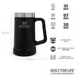 ماگ سفری استنلی مدل BIG GRIP STEIN کد F 2021 گنجایش 0.7 لیتر