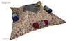 کرسی تاشو پارسین مدل KTP-nasim90cm مجموعه 9 عددی