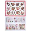 برچسب کاترینکا طرح برش خورده بولت ژورنال و اسکرپ بوک مدل Hearts بسته 33 عددی