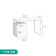 میز تحریر اسمردیس مدل +T144 - MDF