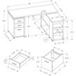 میز تحریر هیراد مدل T158-MDF