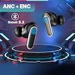 هدفون بلوتوثی لوکسار مدل V8 دارای نویز کنسلینگ فعال (ANC) و نویز کنسلینگ میکروفون (ENC)، درگاه شارژ UBC Type-C، دارای نمایشگر روی محفظه شارژ