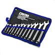 کیف آچار یکسر تخت و یکسر رینگی کنترا مدل کیف دار کد CHROME-PLATED-12PCS سایز 6 الی 22 میلی متر مجموعه 12 عددی