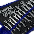 کیف آچار یکسر تخت و یکسر رینگی کنترا مدل کیف دار کد CHROME-PLATED-12PCS سایز 6 الی 22 میلی متر مجموعه 12 عددی