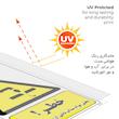 برچسب ایمنی مستر راد طرح خطر پخش مواد مذاب ناشی از جوشکاری مدل HSE-OSHA-386