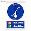 تابلو ایمنی مستر راد طرح حداکثر دما 25 حداقل دما 15 کد THB184