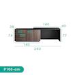 میز کارشناسی اسمردیس مدل P103 - MDF