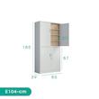 کمد اداری اسمردیس مدل E104 -MDF+