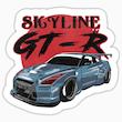 استیکر لپ تاپ و موبایل بووم طرح ماشین مدل Nissan GTR کد LA26