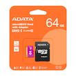 کارت حافظه‌ microSDXC ای دیتا مدل Premier کلاس 10 استاندارد UHS-I U1 سرعت 80MBps ظرفیت 64 گیگابایت به همراه آداپتور SD
