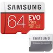 کارت حافظه microSDXC سامسونگ مدل EVO Plus کلاس 10 استاندارد UHS-I U1 سرعت 100MBps ظرفیت 64 گیگابایت به همراه آداپتور SD