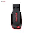 فلش مموری 64 گیگابایت سن دیسک مدل Cruzer Blade CZ50 با رابط USB 2.0، بدنه مات مقاوم در برابر اثر انگشت، قابلیت رمزگذاری نرم‌افزاری و شیار اتصال بند