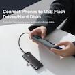 هاب 4 پورت usb3 باسئوس مدل Hub Lite Series -WKQX030101