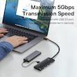هاب 4 پورت usb3 باسئوس مدل Hub Lite Series -WKQX030101
