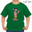 تی‌شرت آستین کوتاه بچگانه مدل پلنگ صورتی کد p1 