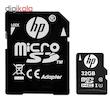 کارت حافظه microSDHC اچ پی مدل Mi210 کلاس 10 استاندارد UHS-I U1 همراه با آداپتور SD ظرفیت 32 گیگابایت