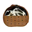 کیف آرایشی دستی بیضی مدل چاپ خرسی
