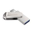 فلش مموری سن دیسک Ultra Dual Drive Luxe ظرفیت 1 ترابایت با دو رابط USB Type-C و USB Type-A، طراحی تاشو، فلزی، سازگار با ویندوز، مک، اندروید و iOS، استاندارد USB 3.2 Gen2