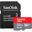 کارت حافظه microSDHC سن دیسک مدل Ultra A1 کلاس 10 استاندارد UHS-I سرعت 98MBps ظرفیت 32 گیگابایت به همراه آدابتور sd