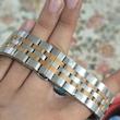 ست ساعت مچی عقربه ای زنانه و مردانه مدل سه موتور فعال بند استیل قفل پروانه ای