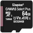 کارت حافظه microSDXC کینگستون مدل CANVAS کلاس 10 استاندارد UHS-I U1 سرعت 100MBps ظرفیت 64 گیگابایت