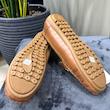 کفش کالج زنانه مکس مدل Textured Slip-On Moccasins With Metallic Accen