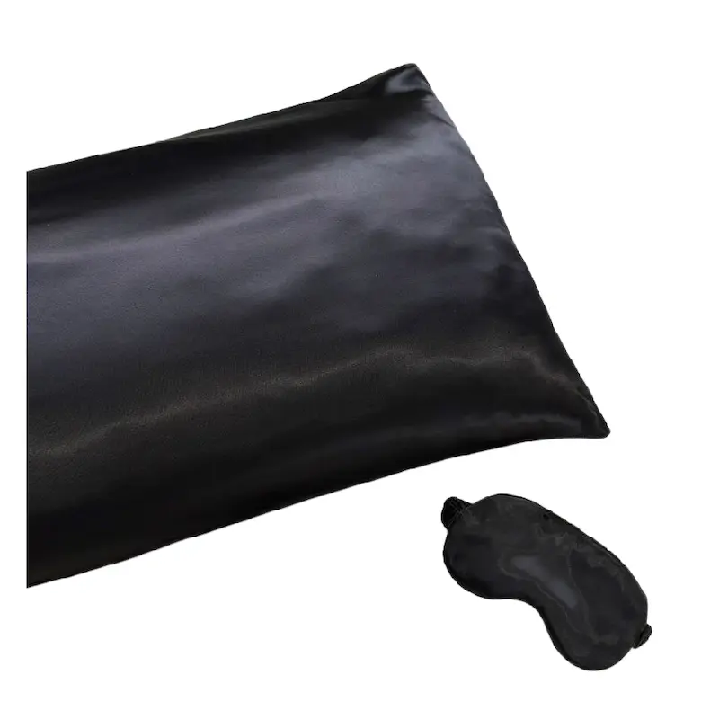 پک روبالشتی ساتن و چشم بند مشکی