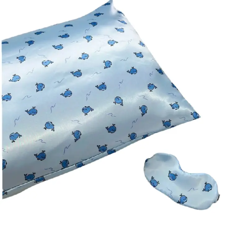 پک روبالشتی ساتن و چشم بند طرح دلفین