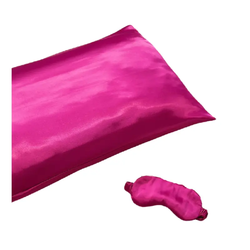 پک روبالشتی ساتن و چشم بند صورتی